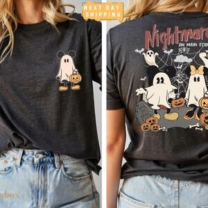 Custom Vintage Mickey Minnie Halloween Shirt, Disney Halloween Tee, Personalized